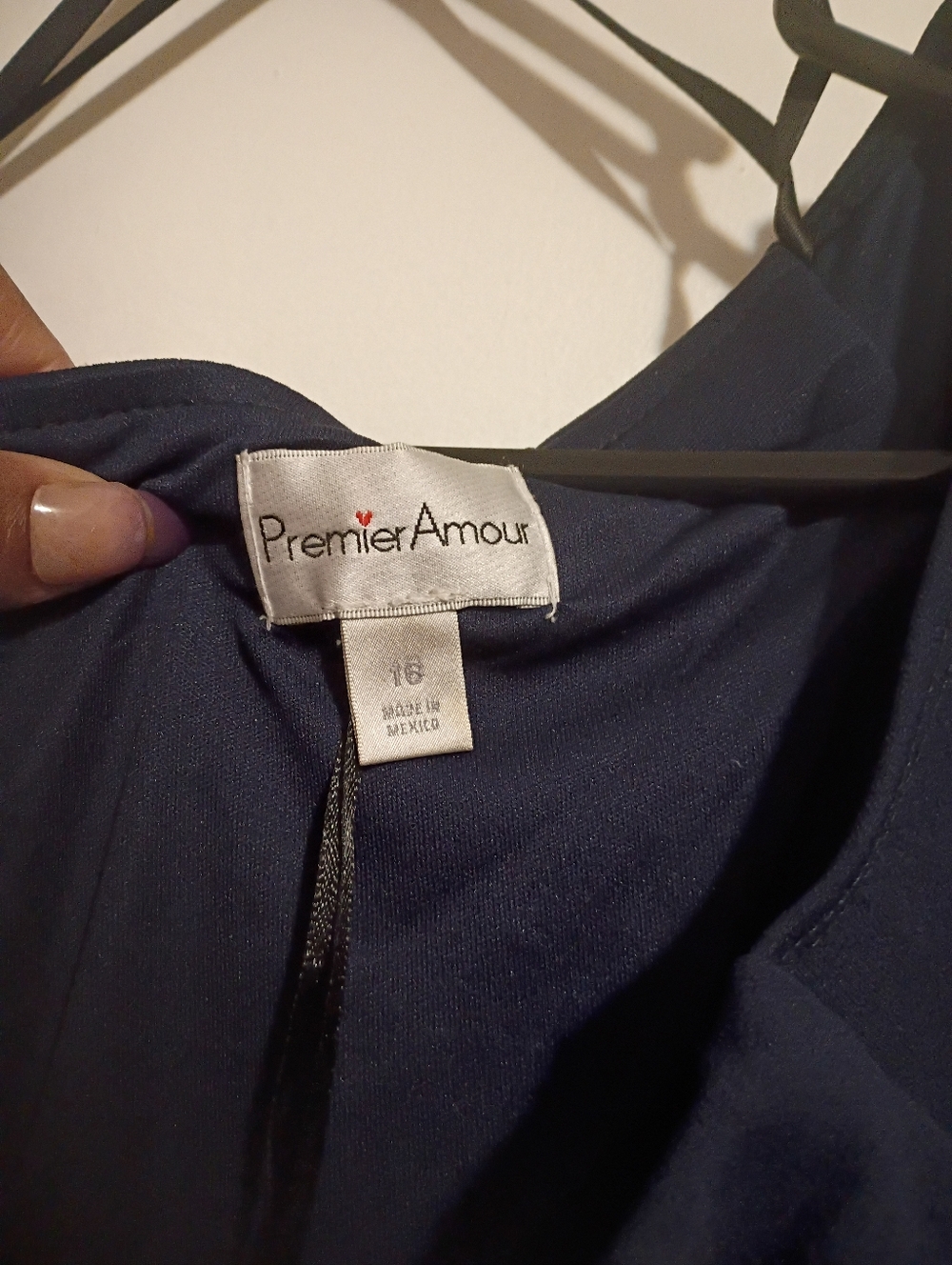 Premier Amour Navy Sleeveless Dress